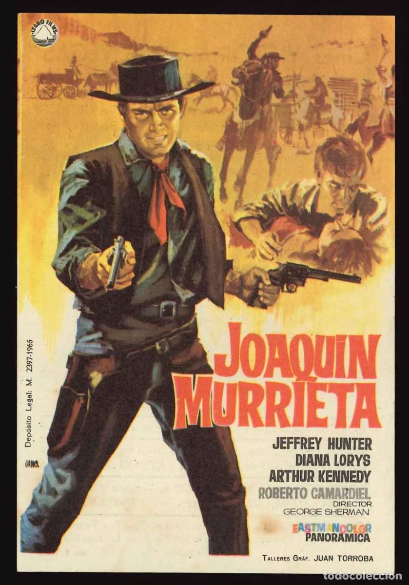 Cine: JOAQU&Iacute;N MURRIETA / PROGRAMA DE CINE CON PUBLICIDAD EN TRASERA (OESTE) - Foto 1