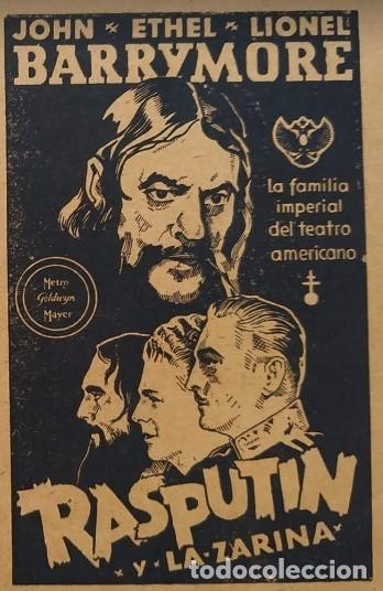 Cine: PTCC6 53 RASPUTIN Y LA ZARINA PROGRAMA LOCAL JOHN EHTEL LIONEL BARRYMORE - Foto 1