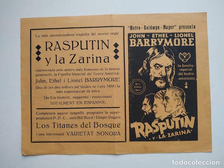 Cine: PTCC6 53 RASPUTIN Y LA ZARINA PROGRAMA LOCAL JOHN EHTEL LIONEL BARRYMORE - Foto 2
