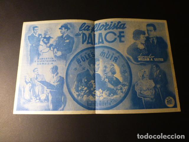 Cine: LA FLORISTA DEL PALACE PROGRAMA DE MANO DOBLE SIN PUBLICIDAD - Foto 2