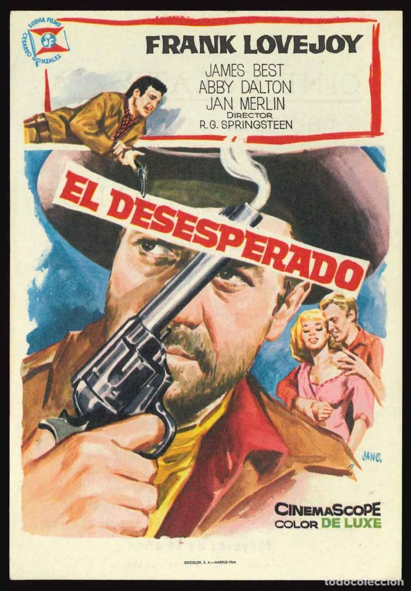 Cine: EL DESESPERADO / PROGRAMA DE CINE CON PUBLICIDAD EN TRASERA (OESTE) - Foto 1