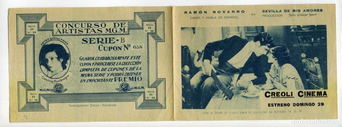  Foglietti di film di film antichi di cinema: SEVILLA DE MIS AMORES, con Ram&oacute;n Novarro.