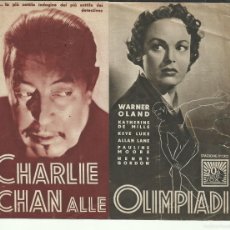 Cine: PTCC6 51 CHARLIE CHAN EN LAS OLIMPIADAS PROGRAMA DOBLE ITALIANO WARNER OLAND KATHERINE DE MILLE