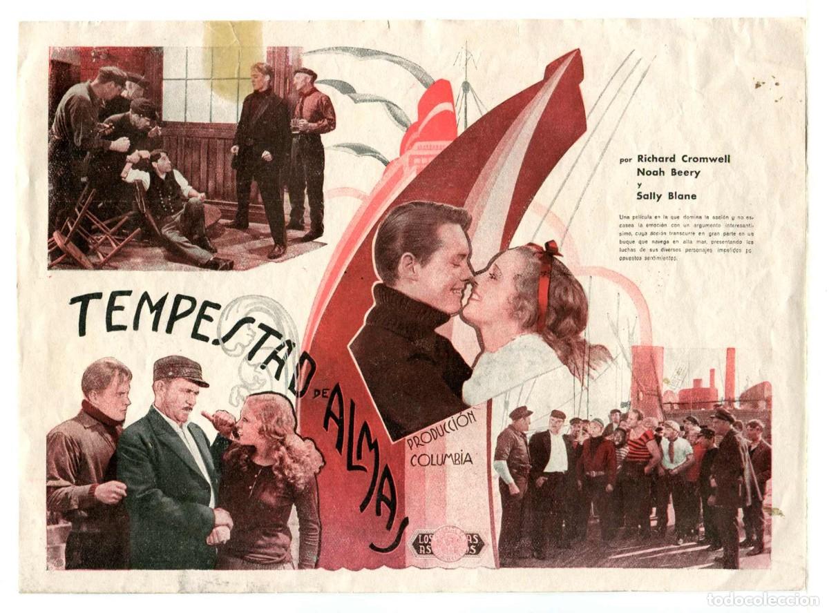  Foglietti di film di film antichi di cinema: TEMPESTAD DE ALMAS, con Sally Blane.