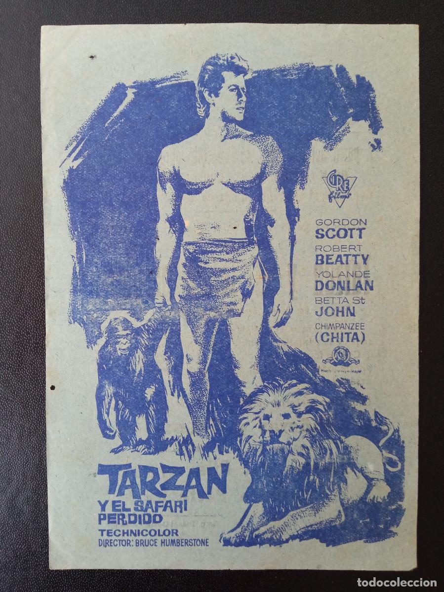 Cine: TARZAN Y EL SAFARI PERDIDO, GORDON SCOTT, FOLLETO LOCAL CINE GLORIA DE ALICANTE, 1963