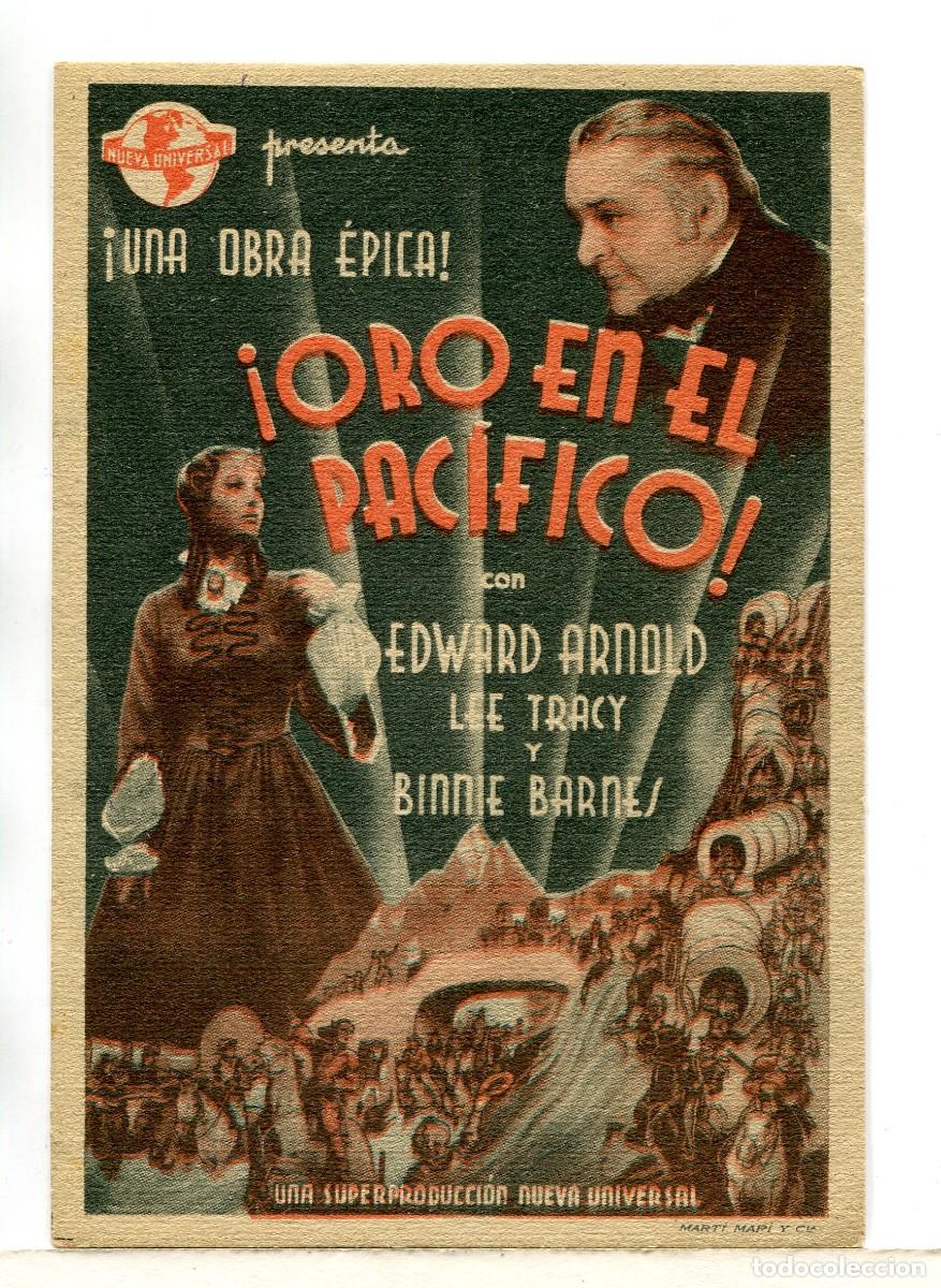Cine: ORO EN EL PAC&Iacute;FICO, con Edward Arnold. - Foto 1