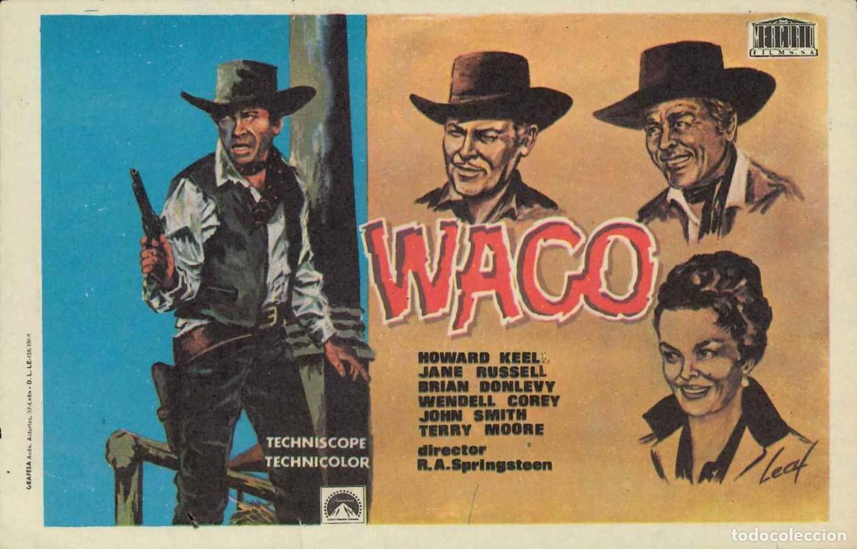 Cine: WACO / PROGRAMA DE CINE SIN PUBLICIDAD EN TRASERA (OESTE) - Foto 1