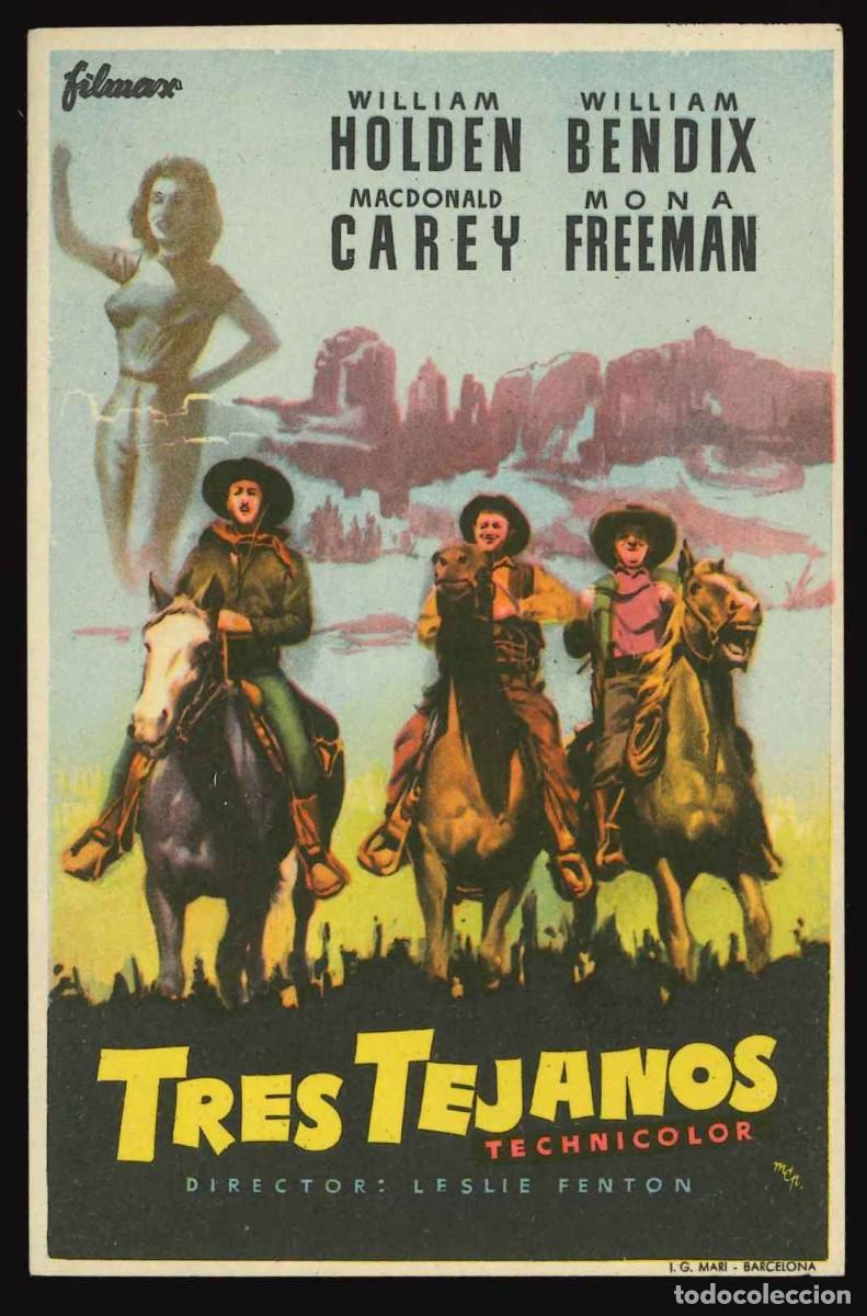 Cine: TRES TEJANOS / PROGRAMA DE CINE CON PUBLICIDAD EN TRASERA (OESTE) - Foto 1