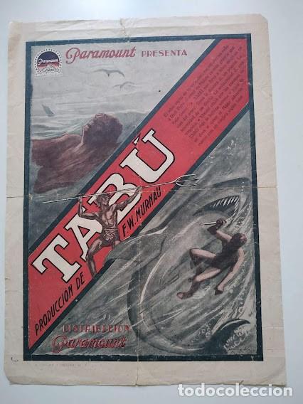 Cine: PTCC6 62 TABU PROGRAMA PASQUIN PARAMOUNT MURNAU TIBURONES - Foto 1