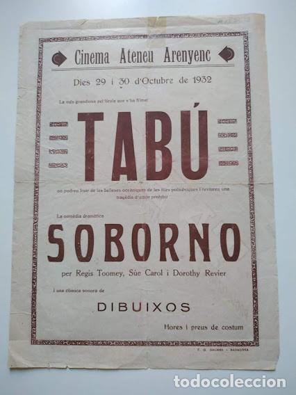 Cine: PTCC6 62 TABU PROGRAMA PASQUIN PARAMOUNT MURNAU TIBURONES - Foto 2
