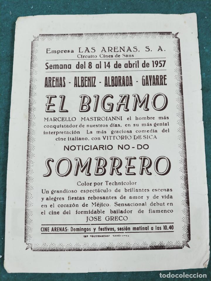 Cine: PROGRAMA DE CINE. EL BIGAMO. VITTORIO DE SICA. CON PUBLICIDAD. - Foto 2