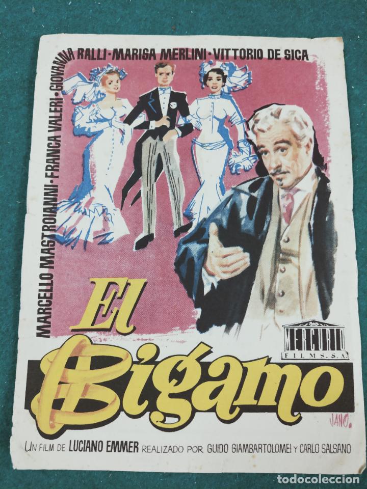 Cine: PROGRAMA DE CINE. EL BIGAMO. VITTORIO DE SICA. CON PUBLICIDAD. - Foto 1