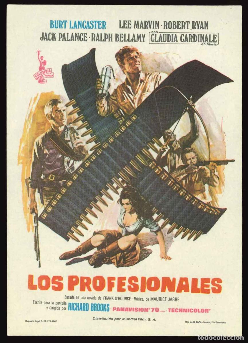 Cine: LOS PROFESIONALES / PROGRAMA DE CINE SIN PUBLICIDAD EN TRASERA (OESTE) - Foto 1