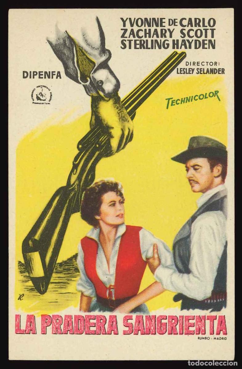 Cine: LA PRADERA SANGRIENTA / PROGRAMA DE CINE CON PUBLICIDAD EN TRASERA (OESTE) - Foto 1