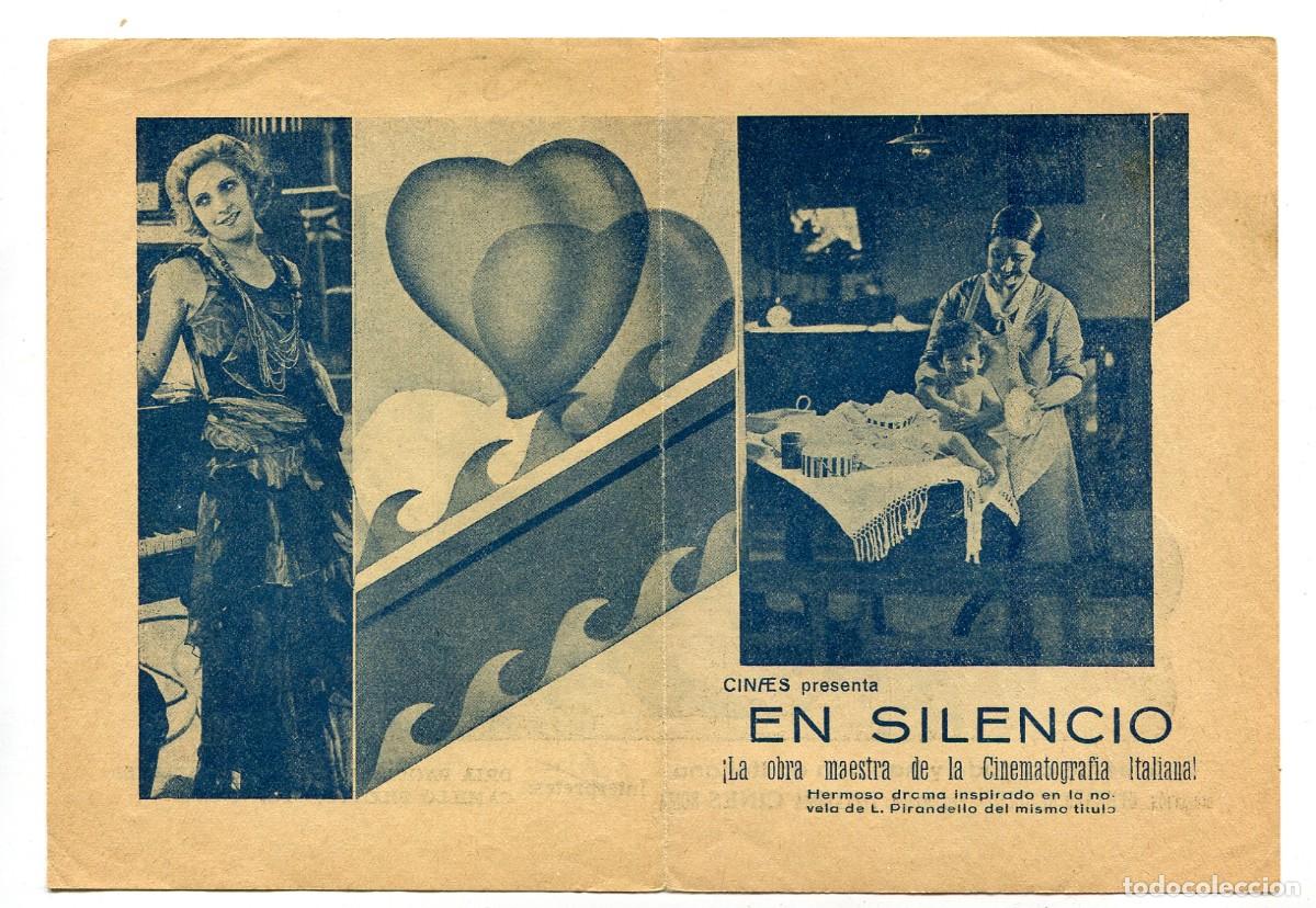  Foglietti di film di film antichi di cinema: EN SILENCIO, con Isa Pola.