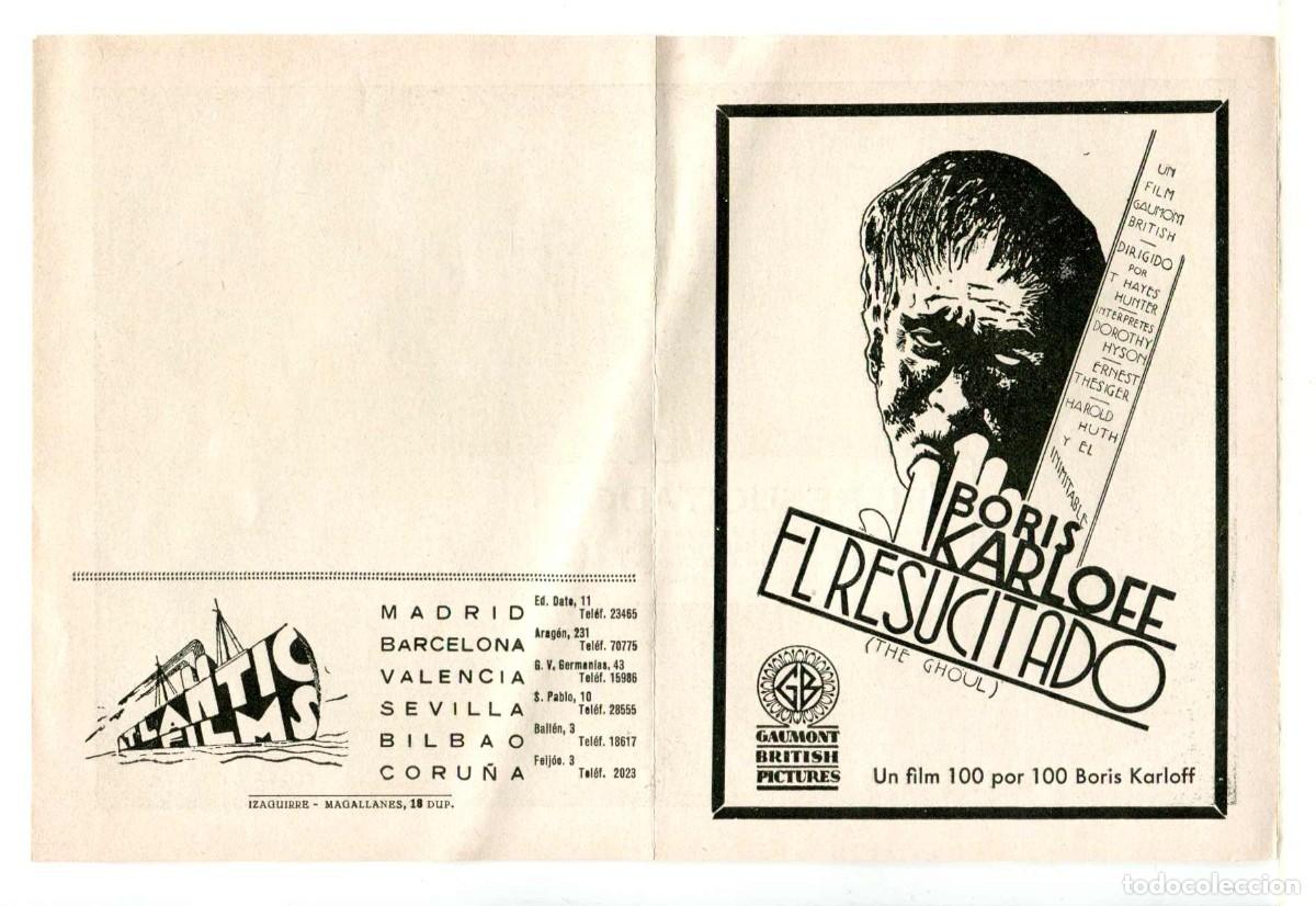 Cine: EL RESUCITADO, con Boris Karloff. - Foto 1