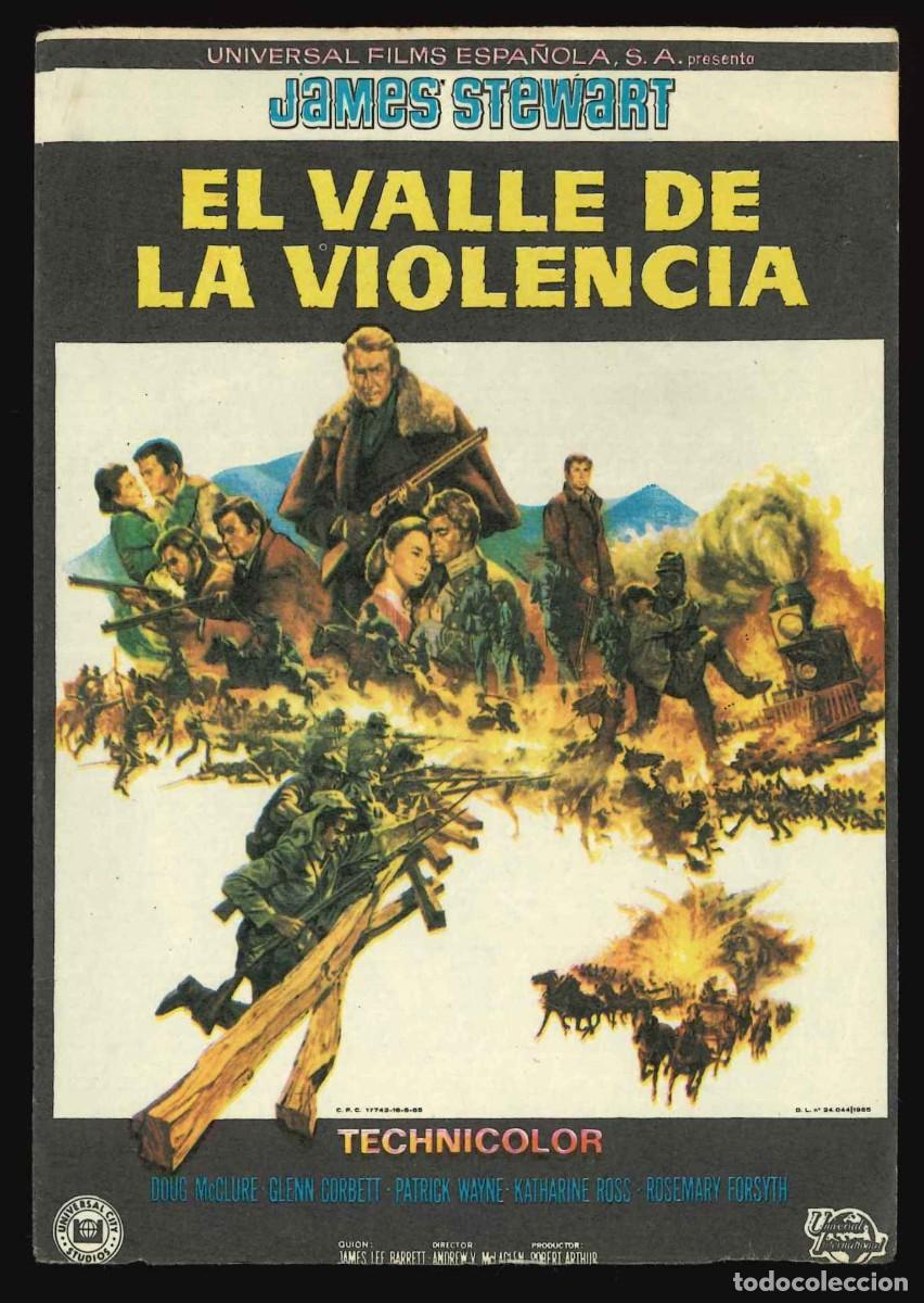Cine: EL VALLE DE LA VIOLENCIA / PROGRAMA DE CINE SIN PUBLICIDAD EN TRASERA (OESTE) - Foto 1