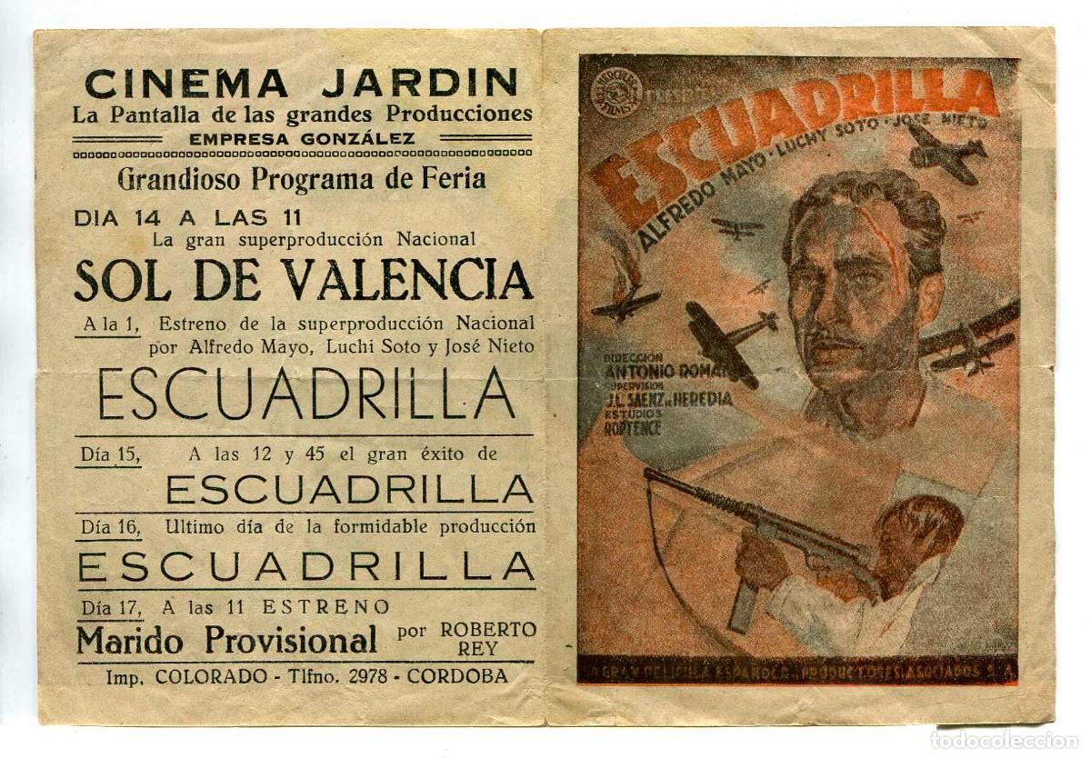 Cine: ESCUADRILLA, con Alfredo Mayo. 10 X 14 cms. - Foto 1