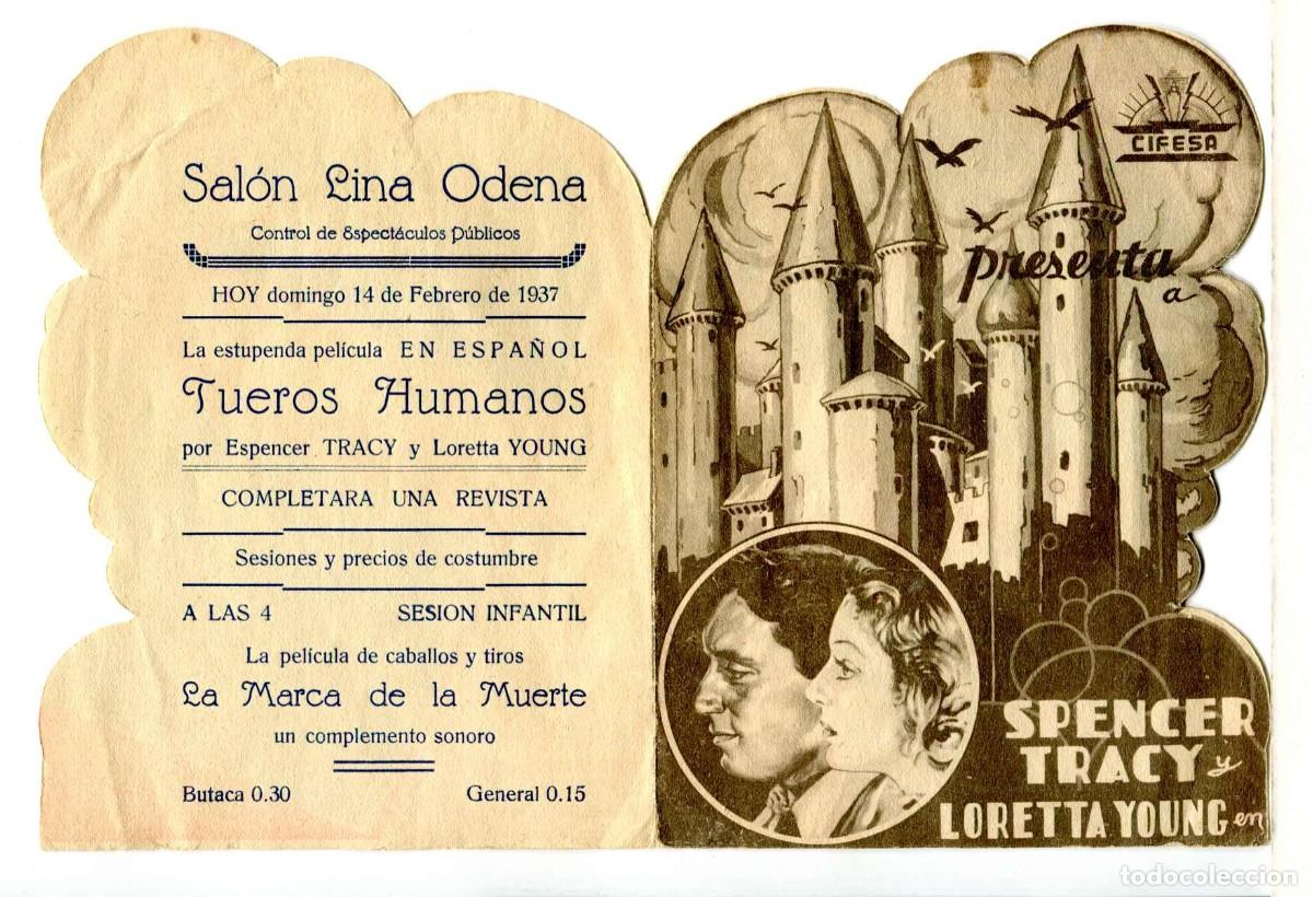 Foglietti di film di film antichi di cinema: FUEROS HUMANOS, con Spencer Tracy.