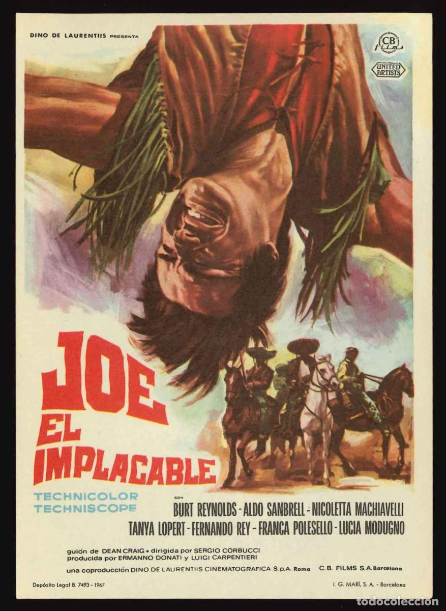 Cine: JOE EL IMPLACABLE / PROGRAMA DE CINE SIN PUBLICIDAD EN TRASERA (OESTE) - Foto 1