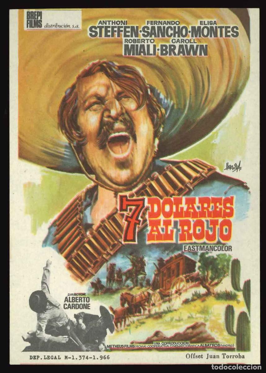 Cine: 7 D&Oacute;LARES AL ROJO / PROGRAMA DE CINE SIN PUBLICIDAD EN TRASERA (OESTE) - Foto 1