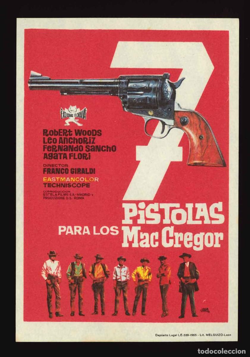 Cine: 7 PISTOLAS PARA LOS MACGREGOR / PROGRAMA DE CINE SIN PUBLICIDAD EN TRASERA (OESTE) - Foto 1