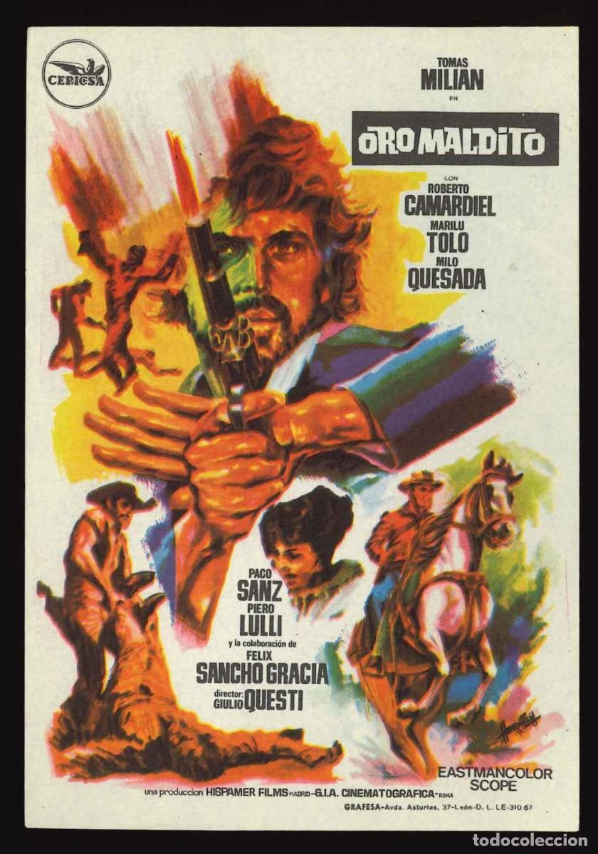 Cine: ORO MALDITO / PROGRAMA DE CINE SIN PUBLICIDAD EN TRASERA (OESTE) - Foto 1