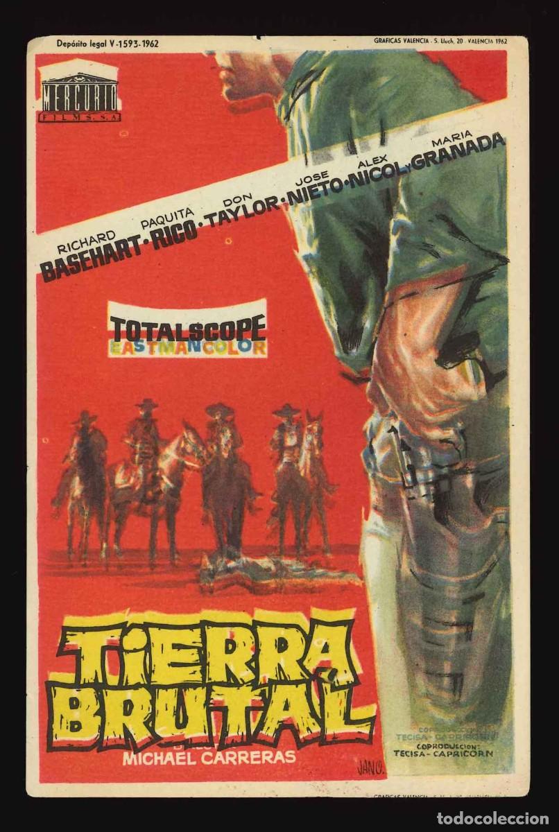 Cine: TIERRA BRUTAL / PROGRAMA DE CINE SIN PUBLICIDAD EN TRASERA (OESTE) - Foto 1