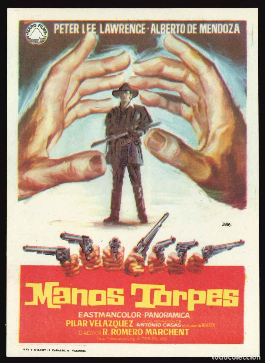 Cine: MANOS TORPES / PROGRAMA DE CINE SIN PUBLICIDAD EN TRASERA (OESTE) - Foto 1
