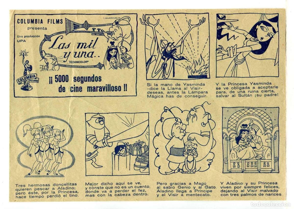  Foglietti di film di film antichi di cinema: LAS MIL Y UNA.. COMIC. DIBUJOS ANIMADOS..