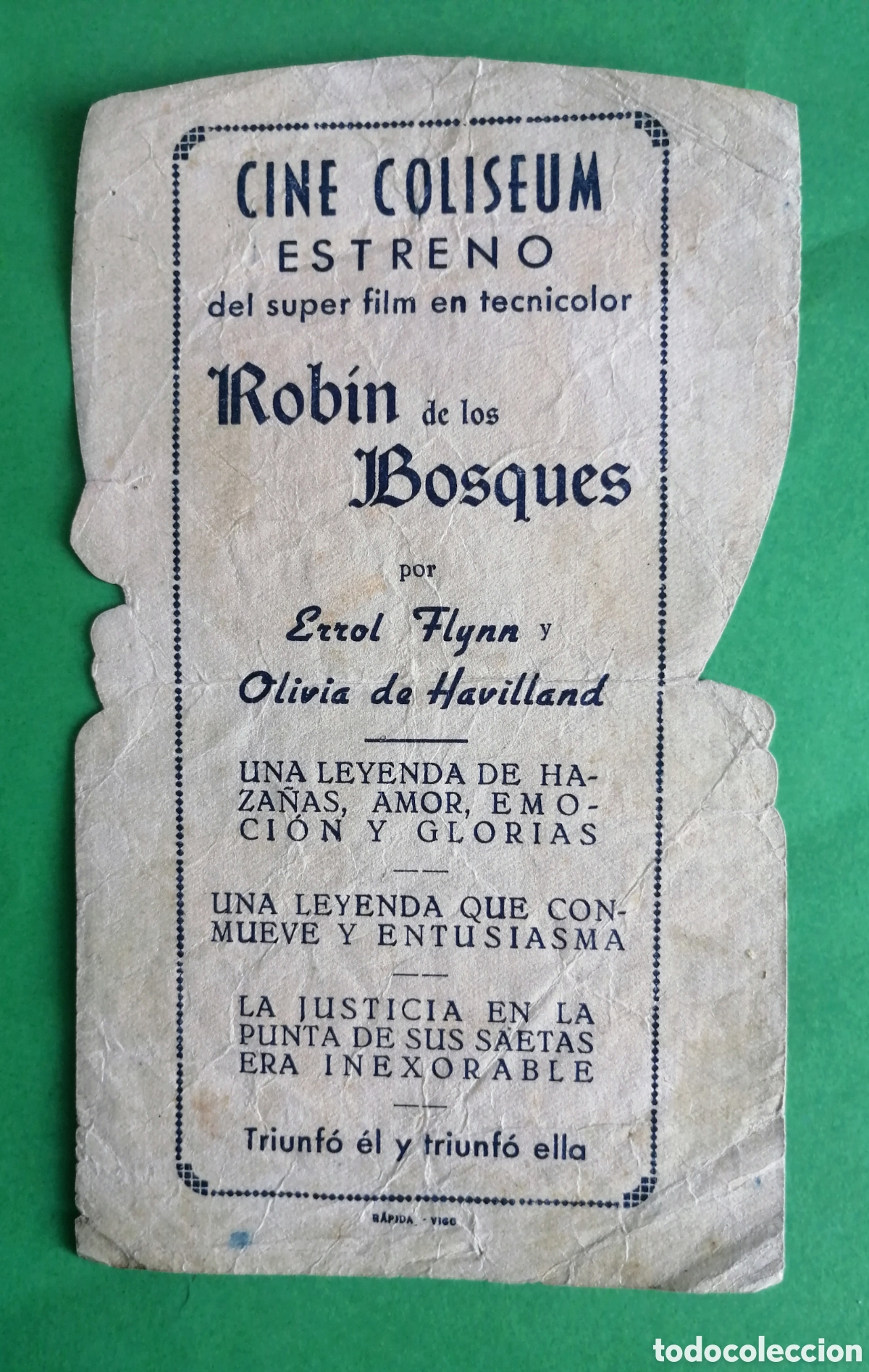 Cine: FOLLETO DE MANO. PROGRAMA. ROBIN DE LOS BOSQUES. EL ENVIO ESTA INCLUIDO. - Foto 2