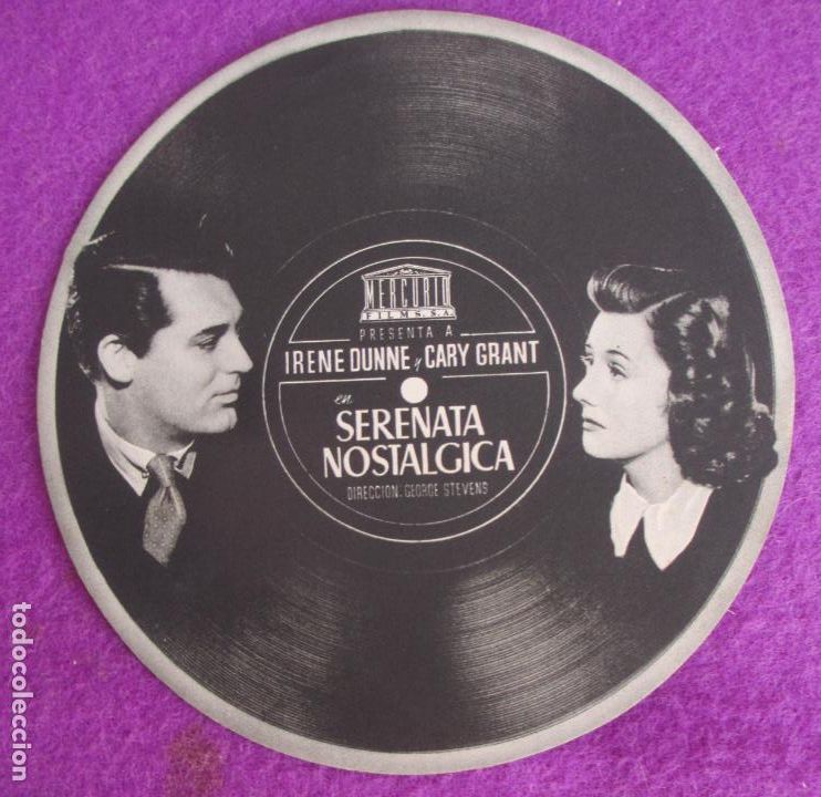 Cine: PROGRAMA DE CINE FOLLETO DE MANO SERENATA NOSTALGICA IRENE DUNNE CARY GRANT TROQUELADO PM237