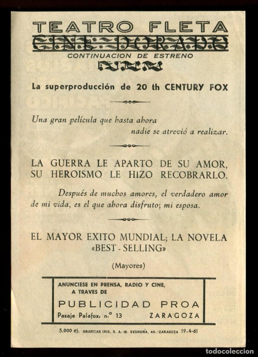 Cine: LOS DIABLOS DEL PAC&Iacute;FICO / PROGRAMA DE CINE CON PUBLICIDAD EN TRASERA (B&Eacute;LICO) - Foto 2