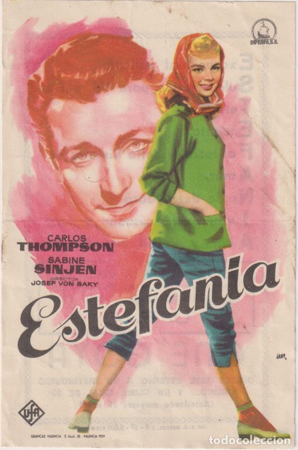 Cine: Estefan&iacute;a. Sencillo de Dipenfa. Cine Goya, 1959 - Foto 1