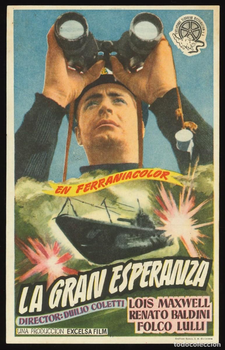 Cine: LA GRAN ESPERANZA / PROGRAMA DE CINE CON PUBLICIDAD EN TRASERA (B&Eacute;LICO) - Foto 1