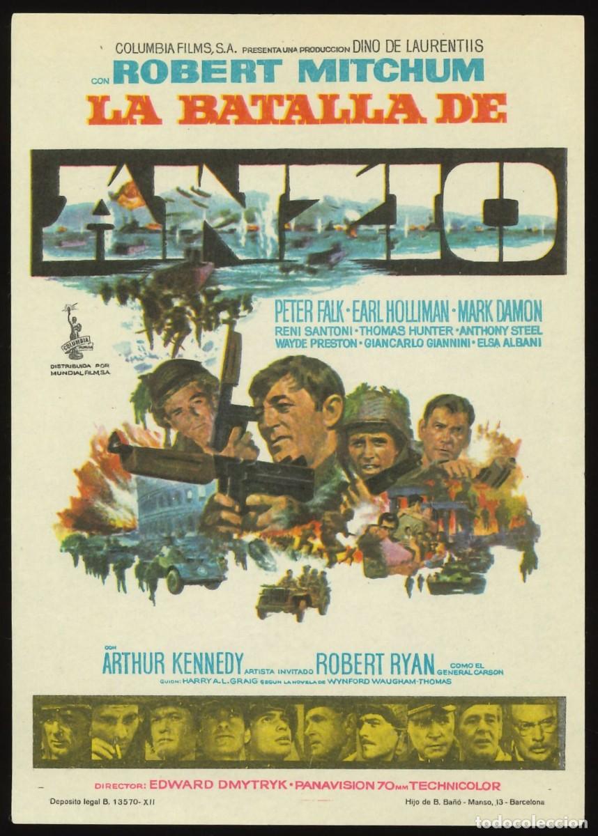Cine: LA BATALLA DE ANZIO / PROGRAMA DE CINE SIN PUBLICIDAD EN TRASERA (B&Eacute;LICO) - Foto 1