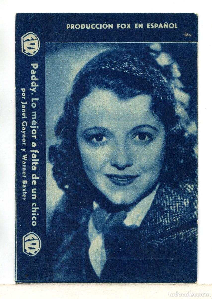 Kino: PADDY, LO MEJOR A FALTA DE UN CHICO, con Warner Baxter.