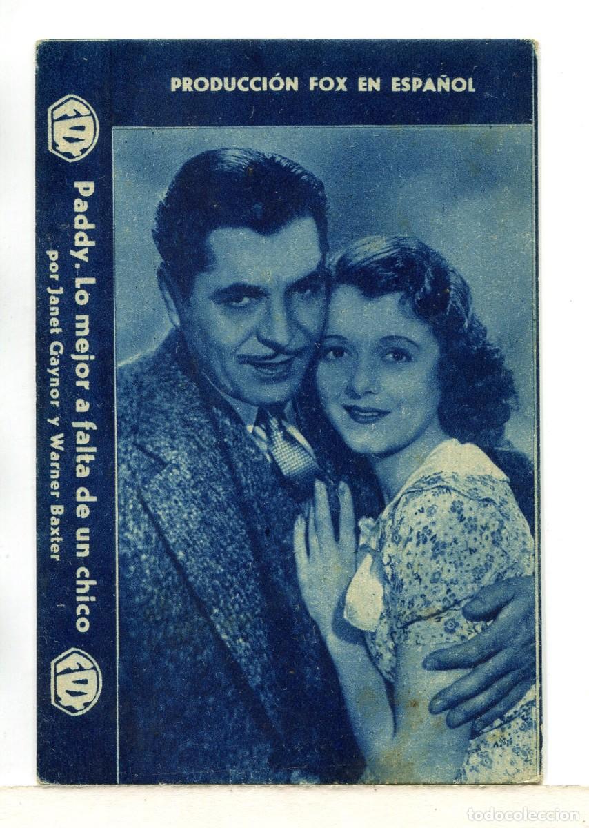 Kino: PADDY, LO MEJOR A FALTA DE UN CHICO, con Warner Baxter.