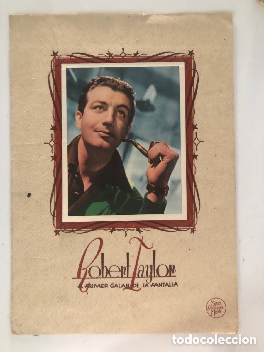 Cine: Publicidad programa MGM jugando a la misma carta robert taylor cine goya valencia 22 x 32 cm