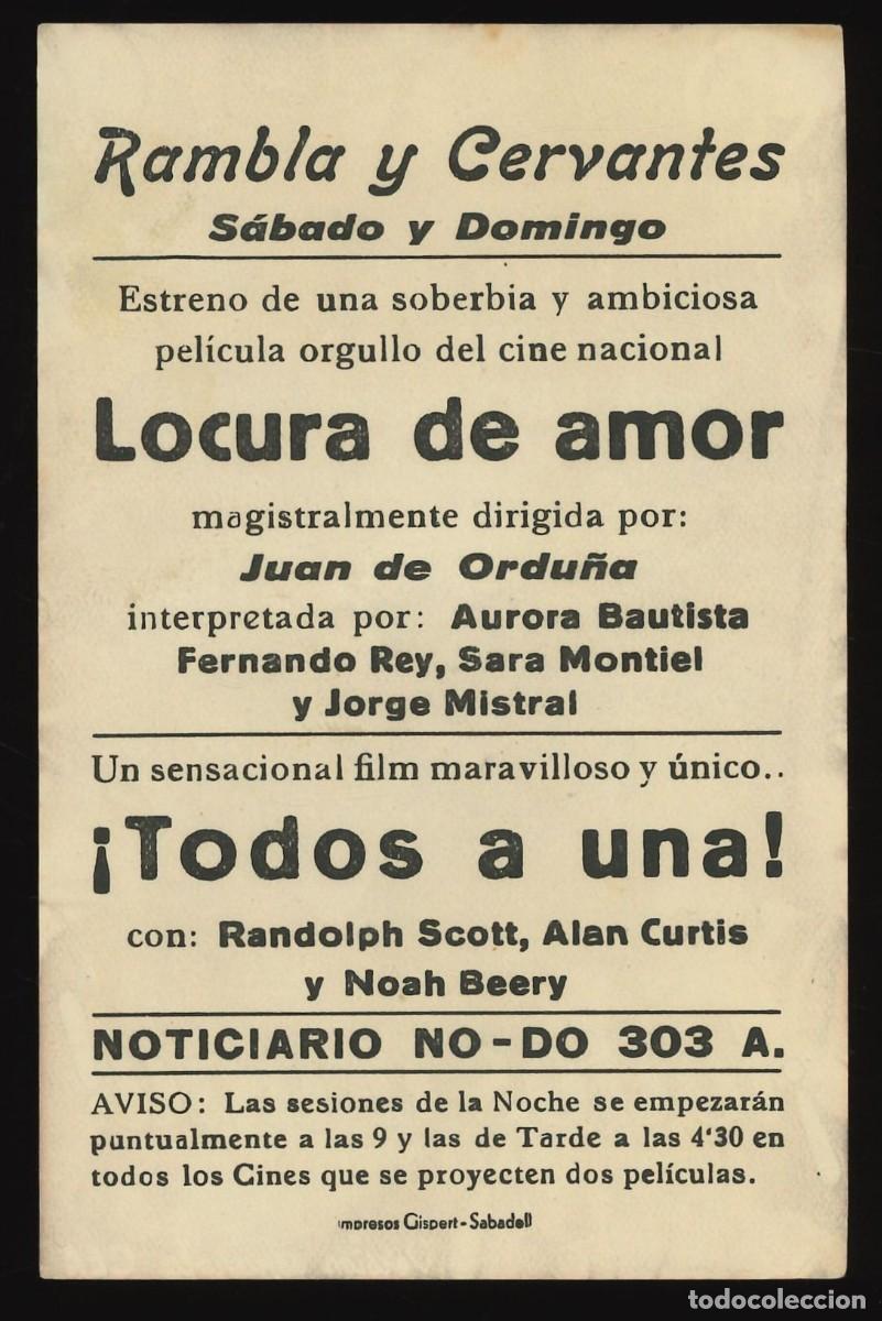 Cine: &iexcl;TODOS A UNA! / PROGRAMA DE CINE CON PUBLICIDAD EN TRASERA (B&Eacute;LICO) - Foto 2