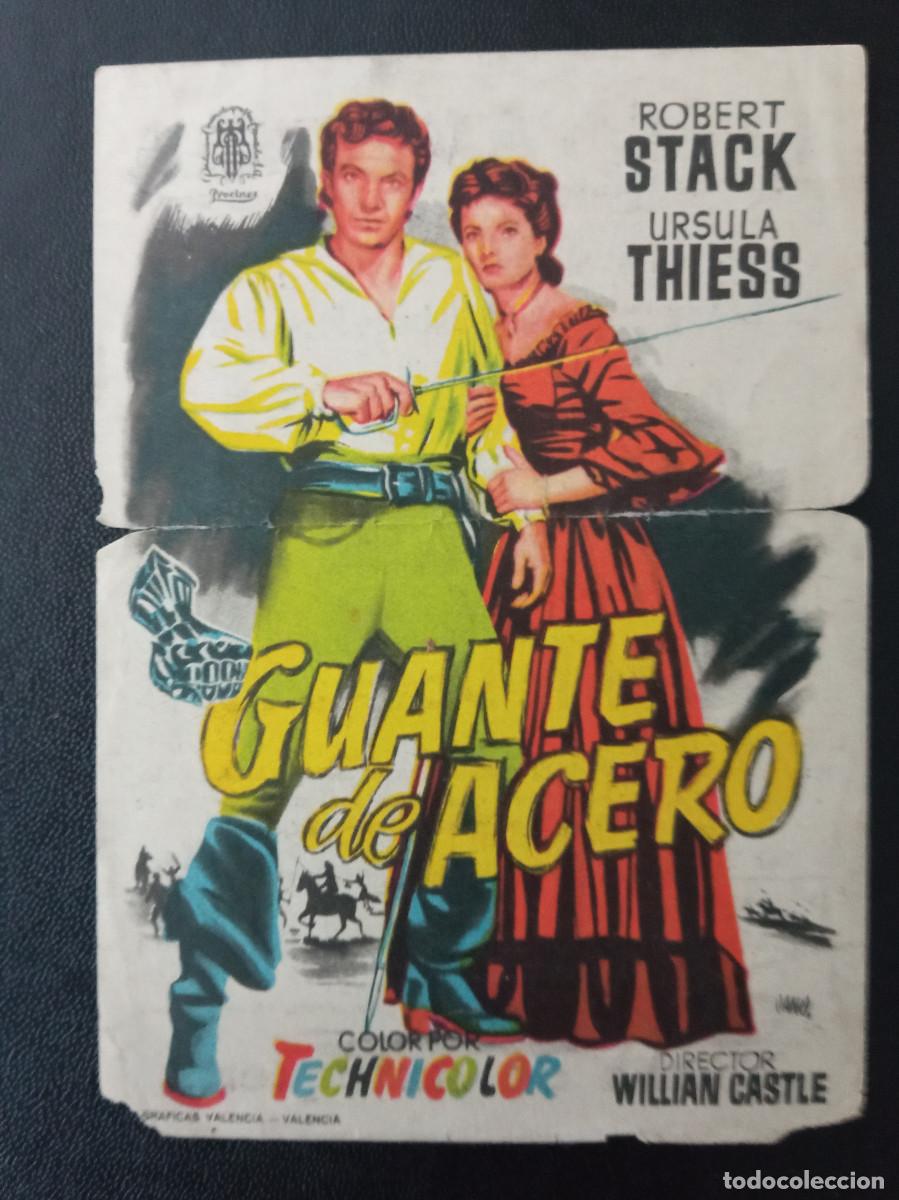  Foglietti di film di film antichi di cinema: GUANTE DE ACERO, ROBERT STACK, CINE AVENIDA