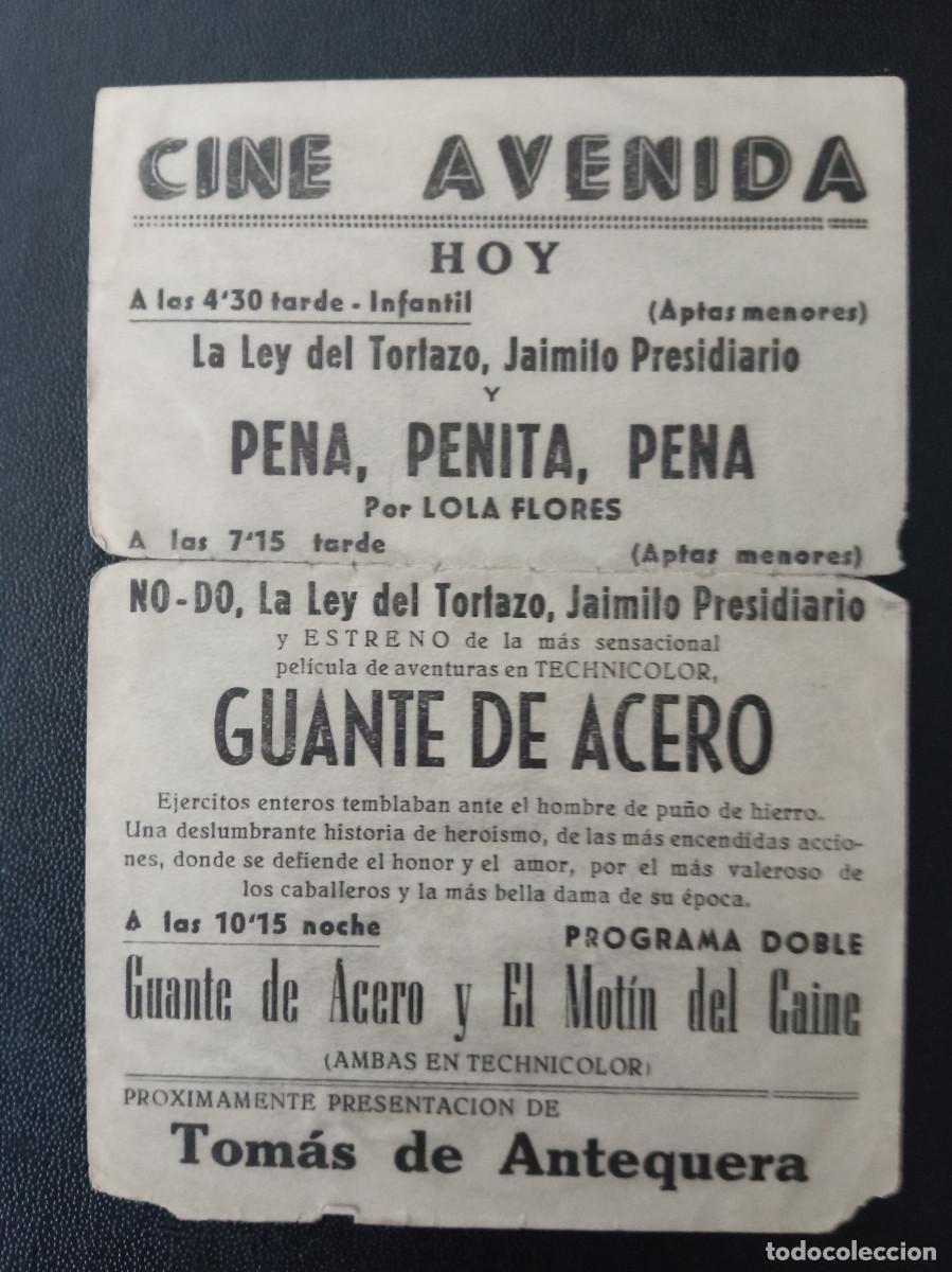 Cine: GUANTE DE ACERO, ROBERT STACK, CINE AVENIDA - Foto 2
