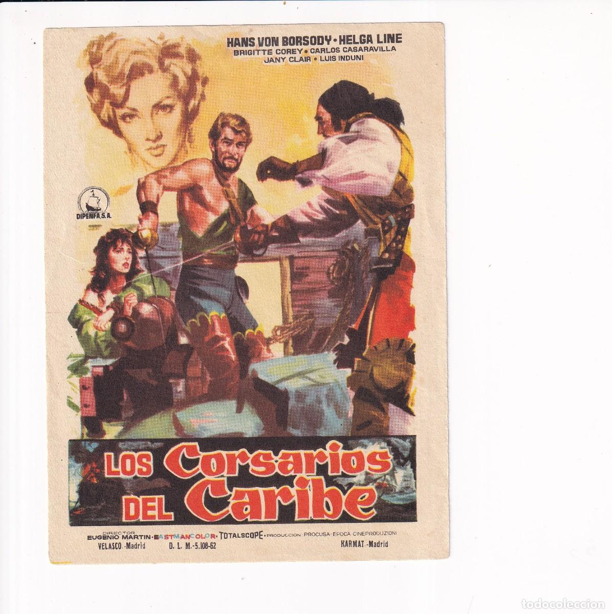 Cine: LOS CORSARIOS DEL CARIBE .- HANS VON BORSODY .- SIN PUBLICIDAD