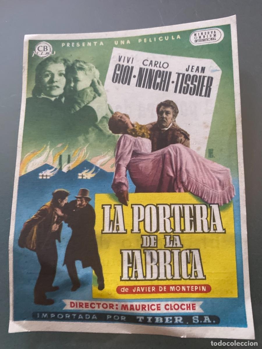 Cine: Programa Cine Copons 1956 La portera de la f&aacute;brica - Foto 1