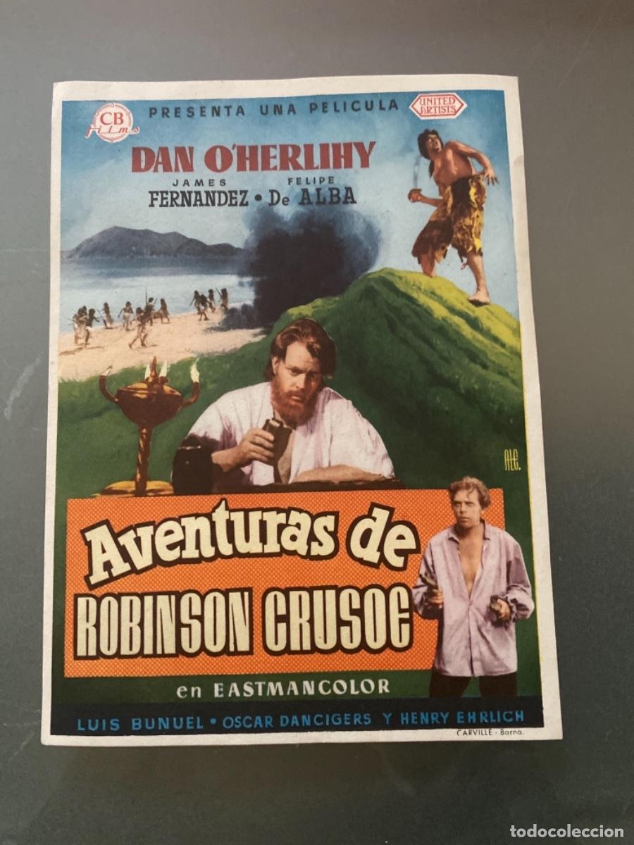 Cine: Programa Cine Copons 1956 Aventuras de Robinson Crusoe - Foto 1