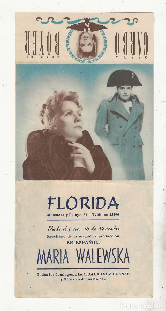 Cine: MARIA WALEWSKA - PROGRAMA DE MANO DOBLE (GRETA GARBO, CHARLES BOYER)