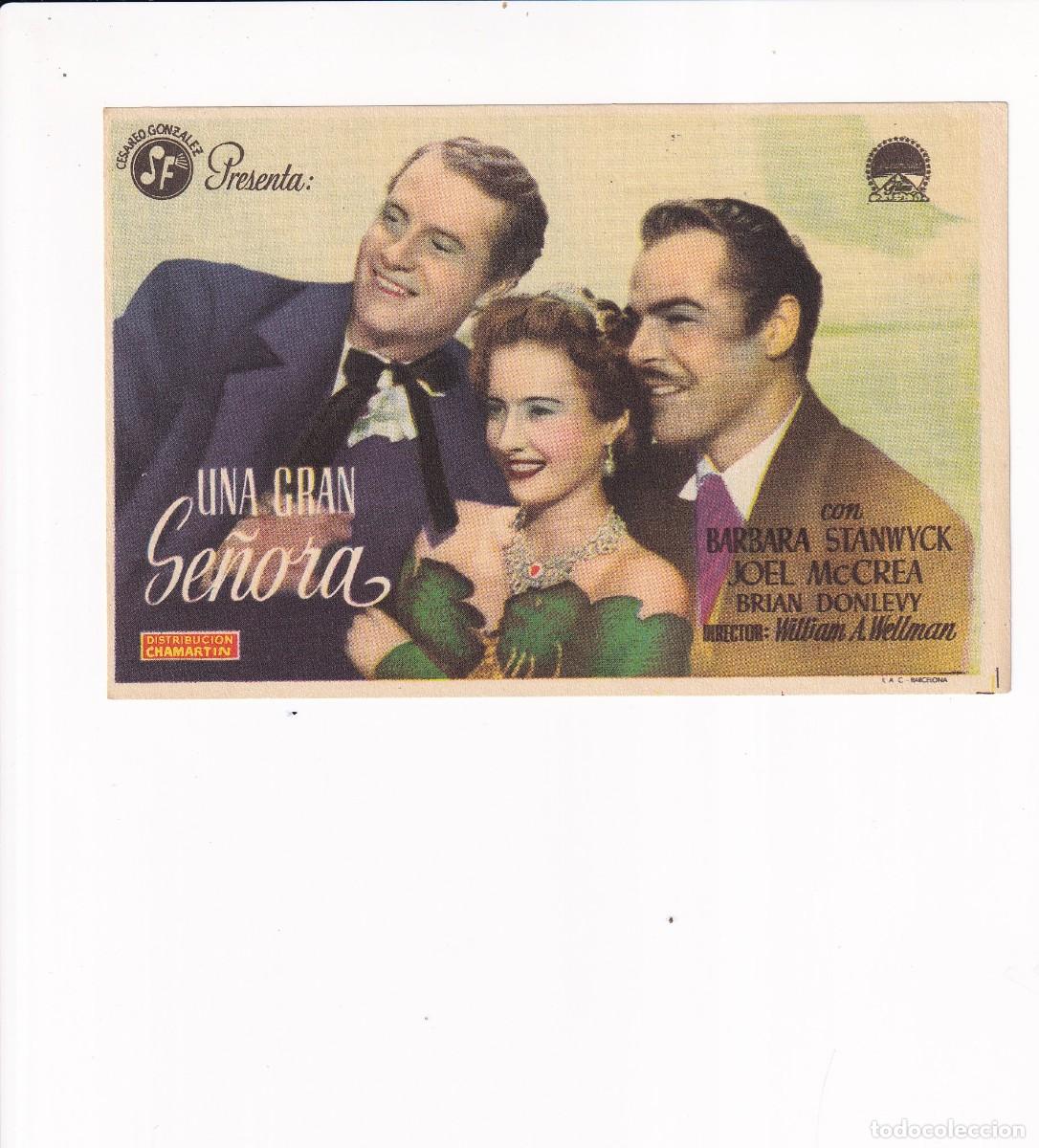 Cine: UNA GRAN SE&Ntilde;ORA .- BARBARA STANWYCK - Foto 1