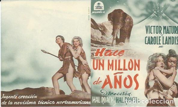 Cine: PROGRAMA DE CINE - HACE UN MILL&Oacute;N DE A&Ntilde;OS - CIFESA - Foto 1