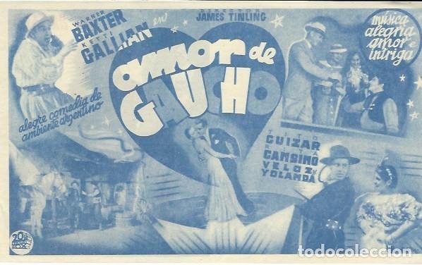 Cine: PROGRAMA DE CINE - AMOR DE GAUCHO - 20 TH CENTURY FOX - Foto 2