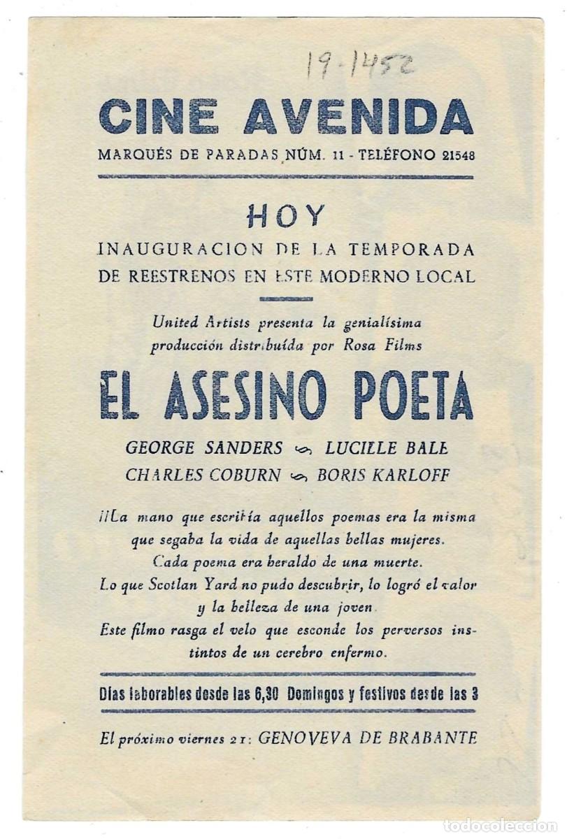 Cine: Programa Cine. El asesino poeta. 19-1452 - Foto 2